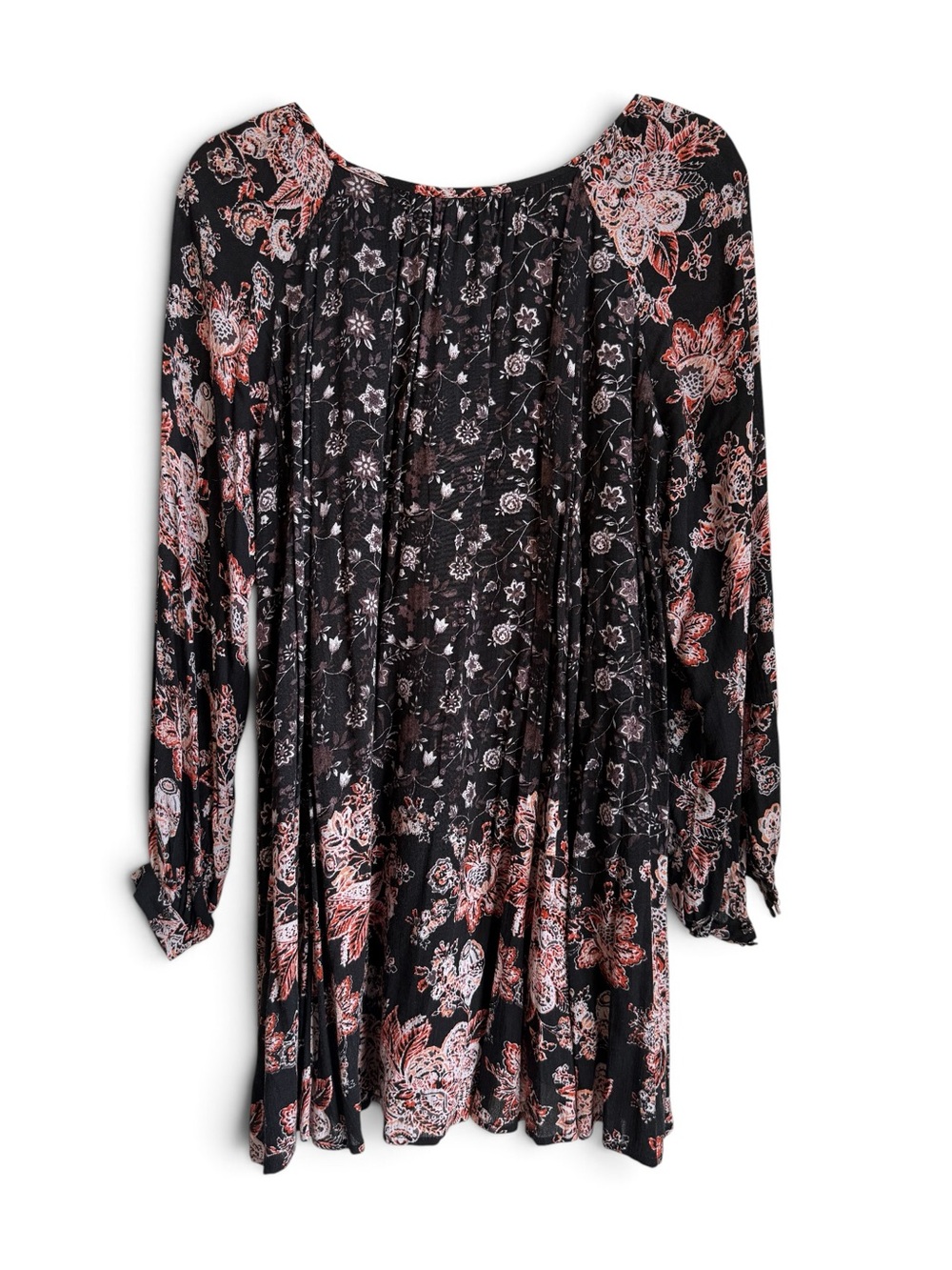 Free People Lucky Lucy Boho Floral Swing Mini Dress Tunic XS - Picture 3 of 9